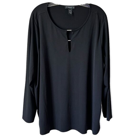 Grace The Perfect Fit Black Long Sleeve Tunic - Picture 1 of 5